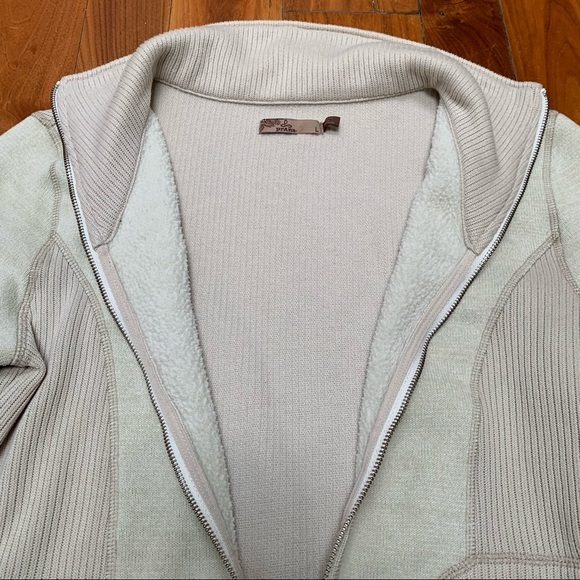 Flattering! PrAna "Tobi" Full Zip-Up Fleece Sweater Knit Jacket - Picture 4 of 8